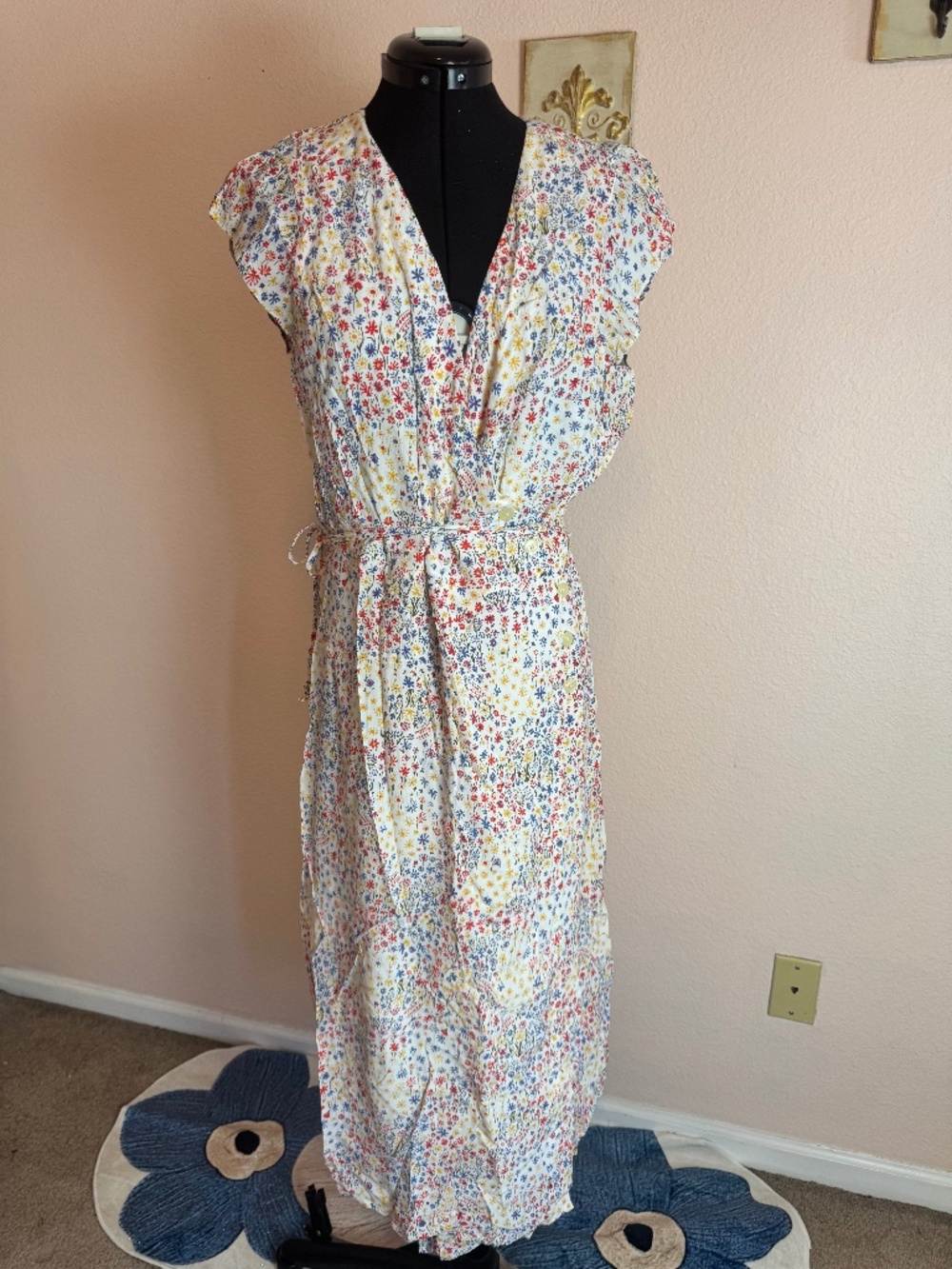 Cottagecore Wrap Floral Midi Dress Gap 12Tall